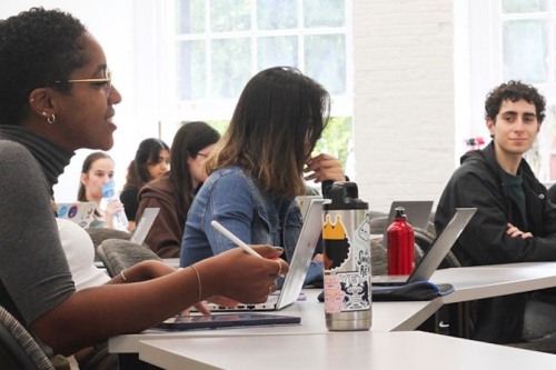 Students at a table